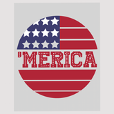 Merica American Flag Circular DTF Transfer